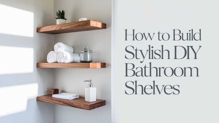 diy bathroom shelves