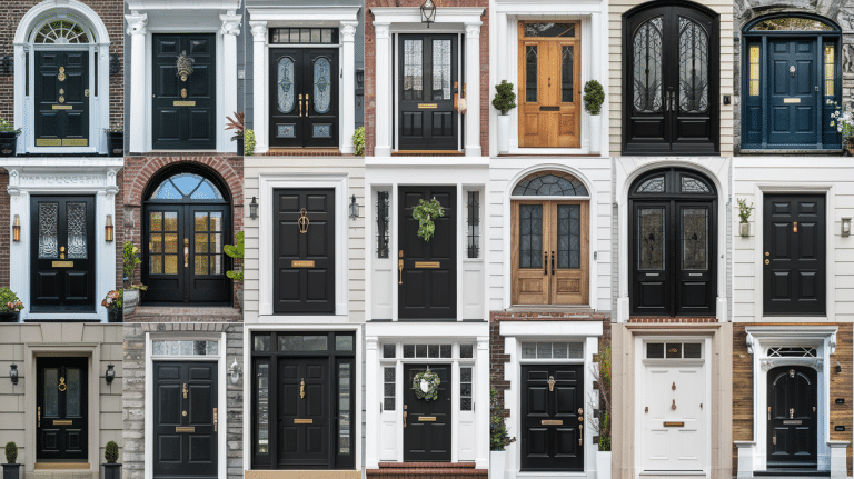 houses with black doors