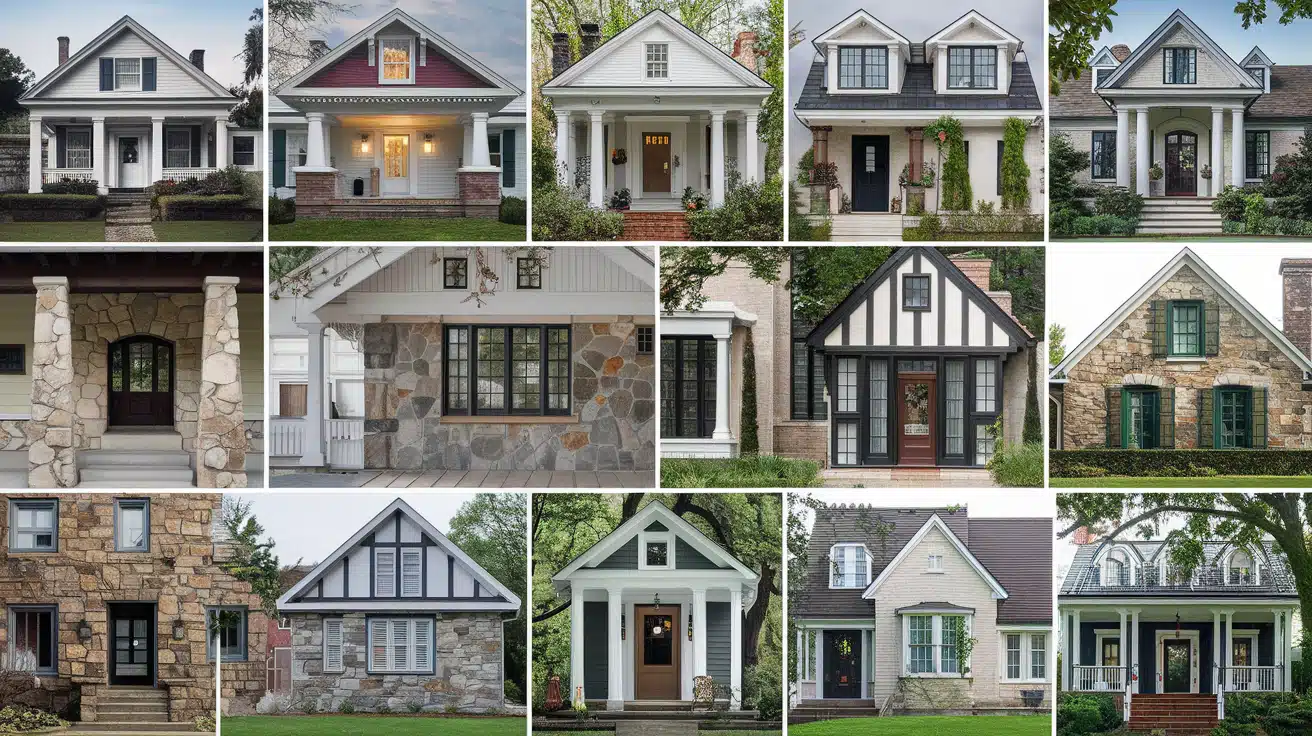 houses with stone accents