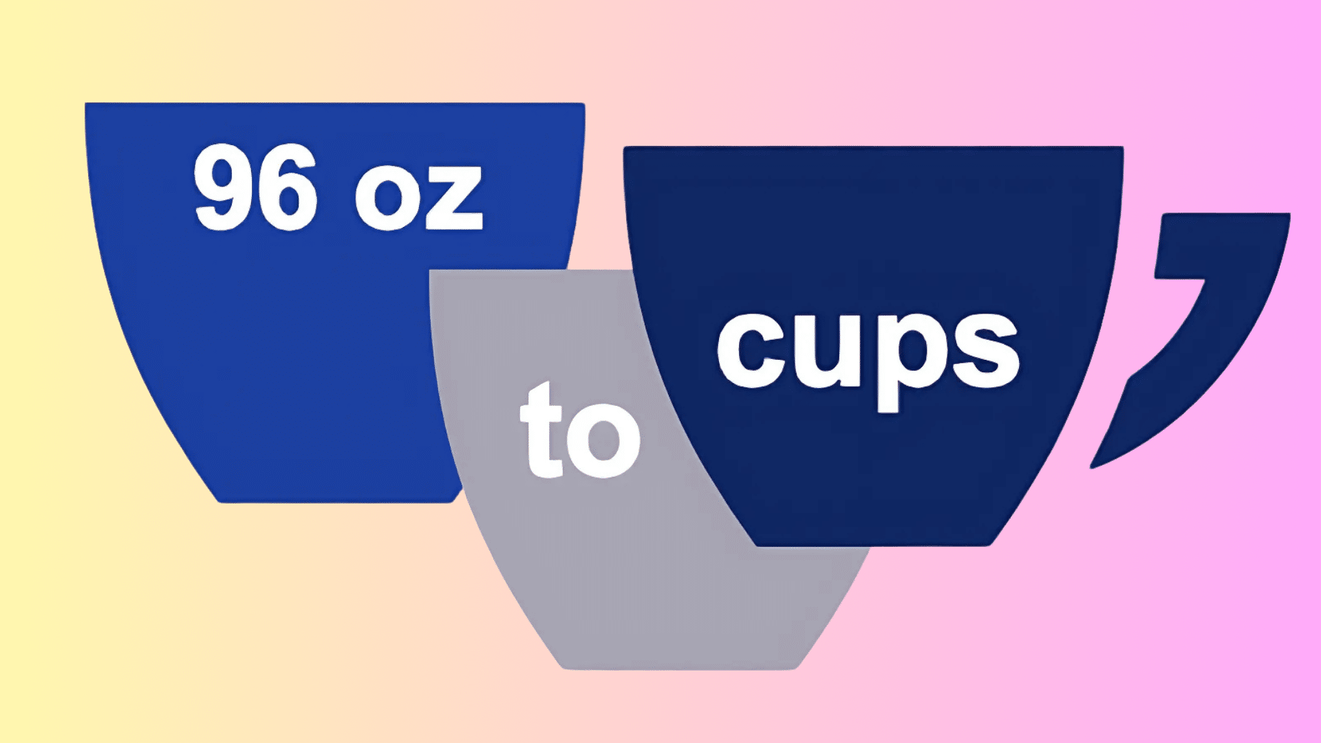 how many cups is 96 oz