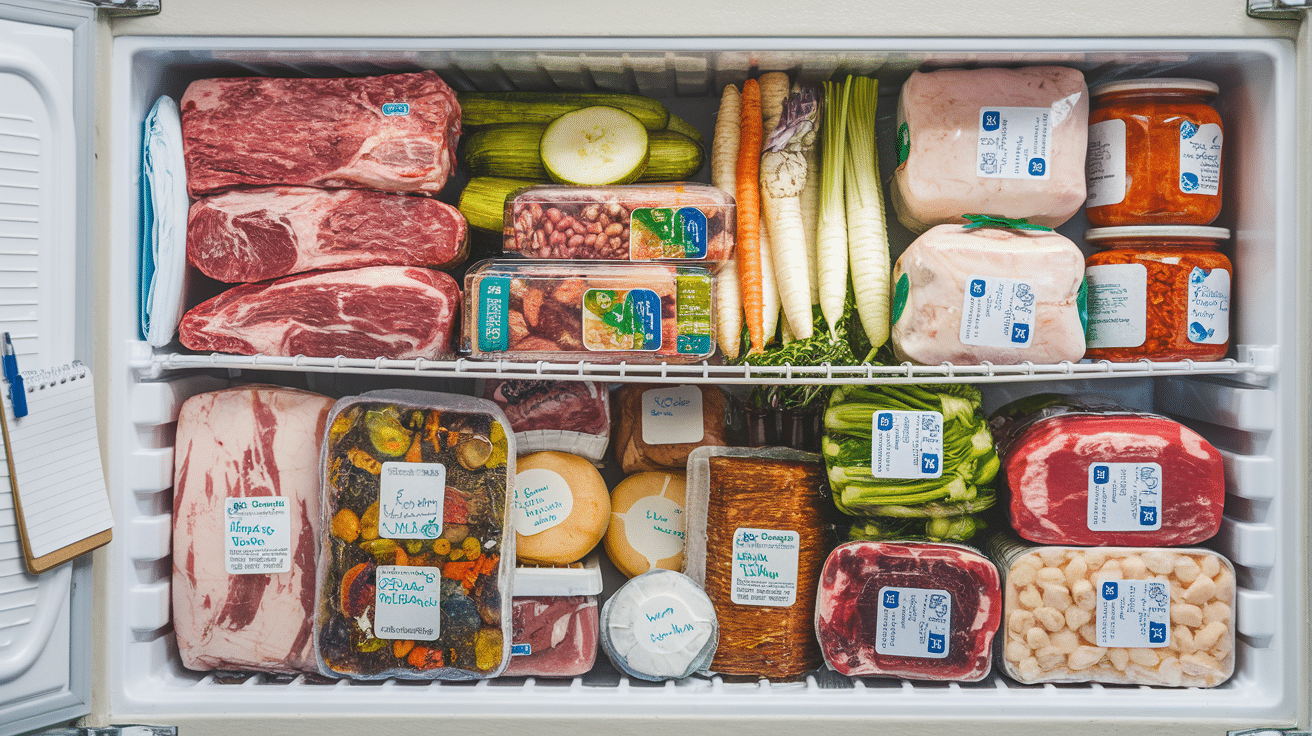 how to organize a deep freezer