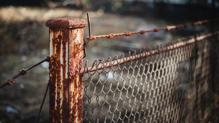 rust chainlink fence