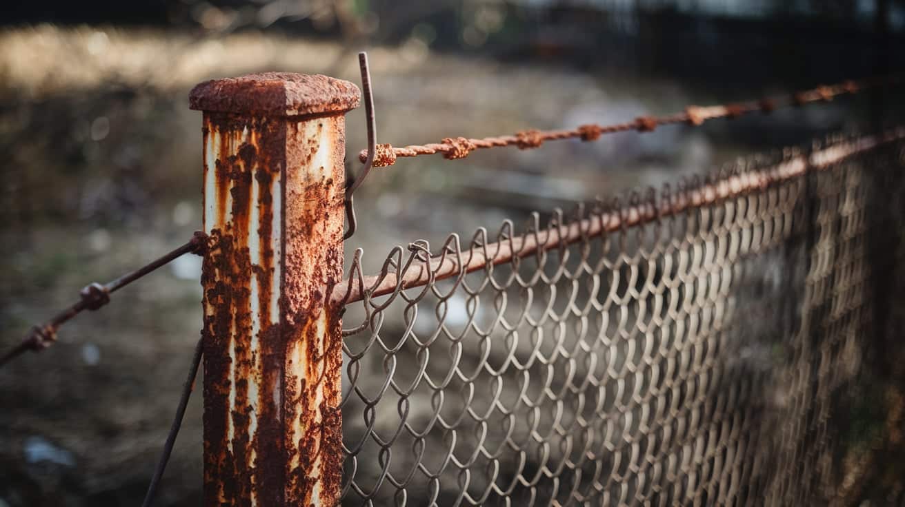 rust chainlink fence