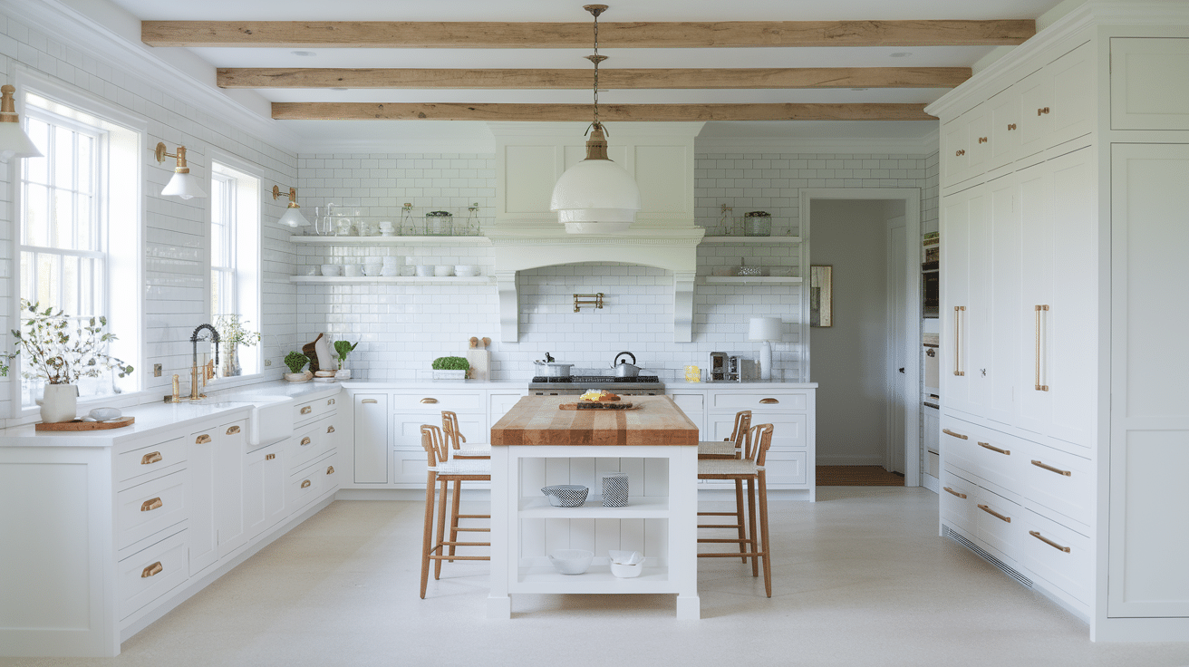 timeless white kitchen