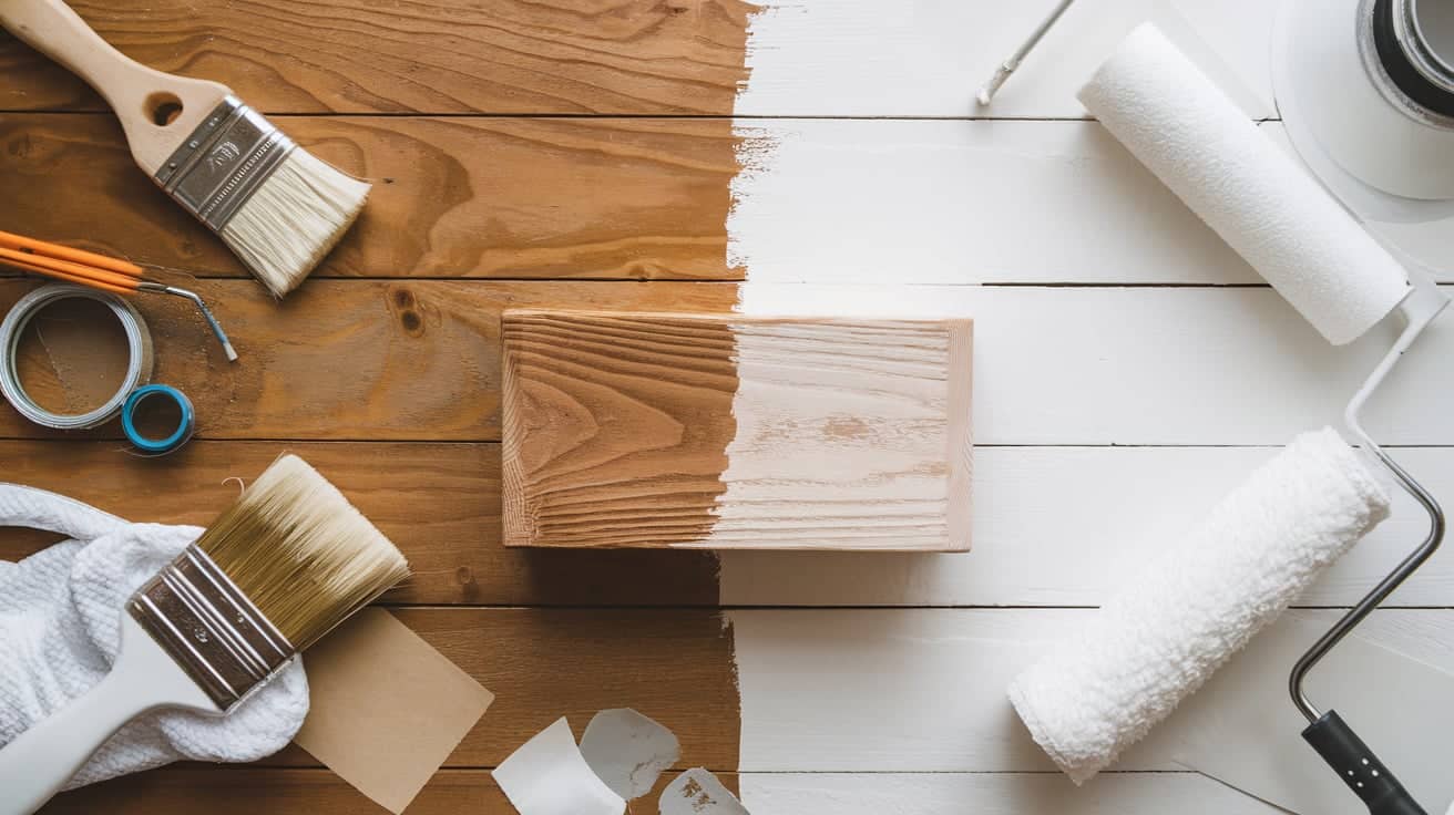 white wood stain vs paint