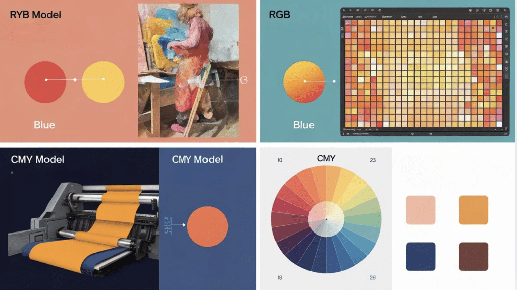Exploring Orange and Its Opposite Across Different Color Models