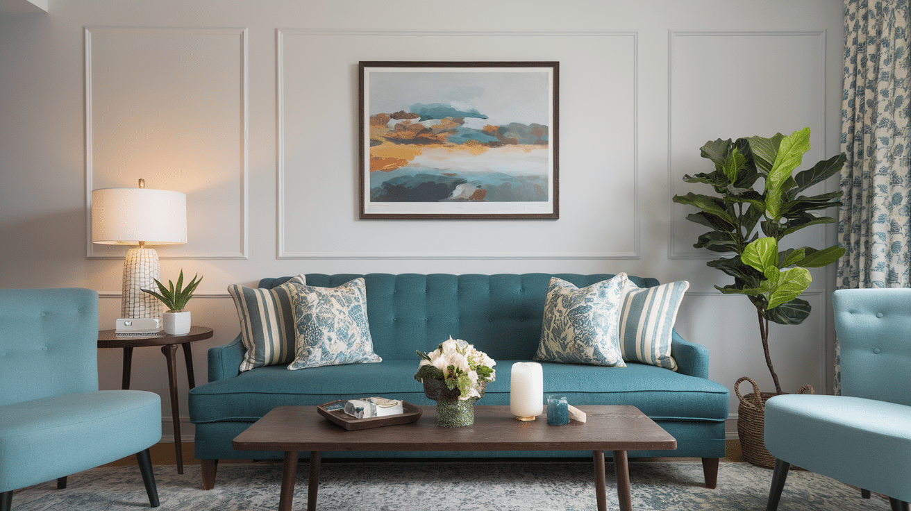 Stunning Teal Sofa Living Room Ideas