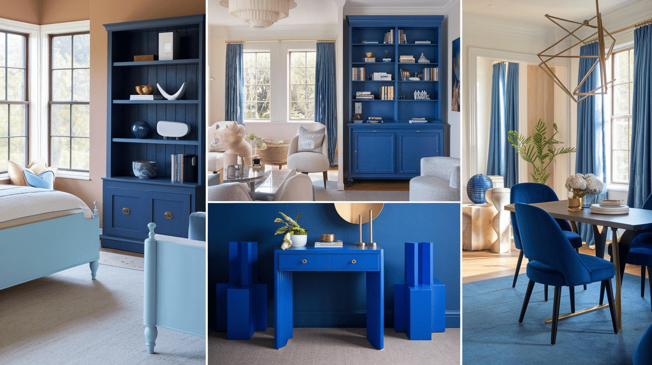 blue painted furniture