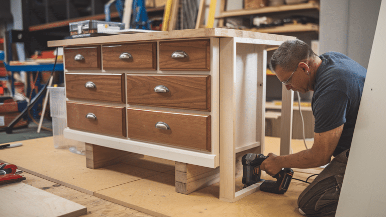 diy kitchen island from dresser