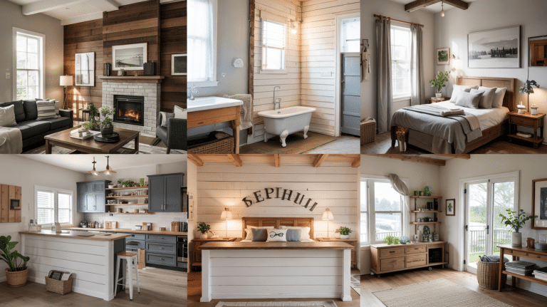 horizontal shiplap half wall