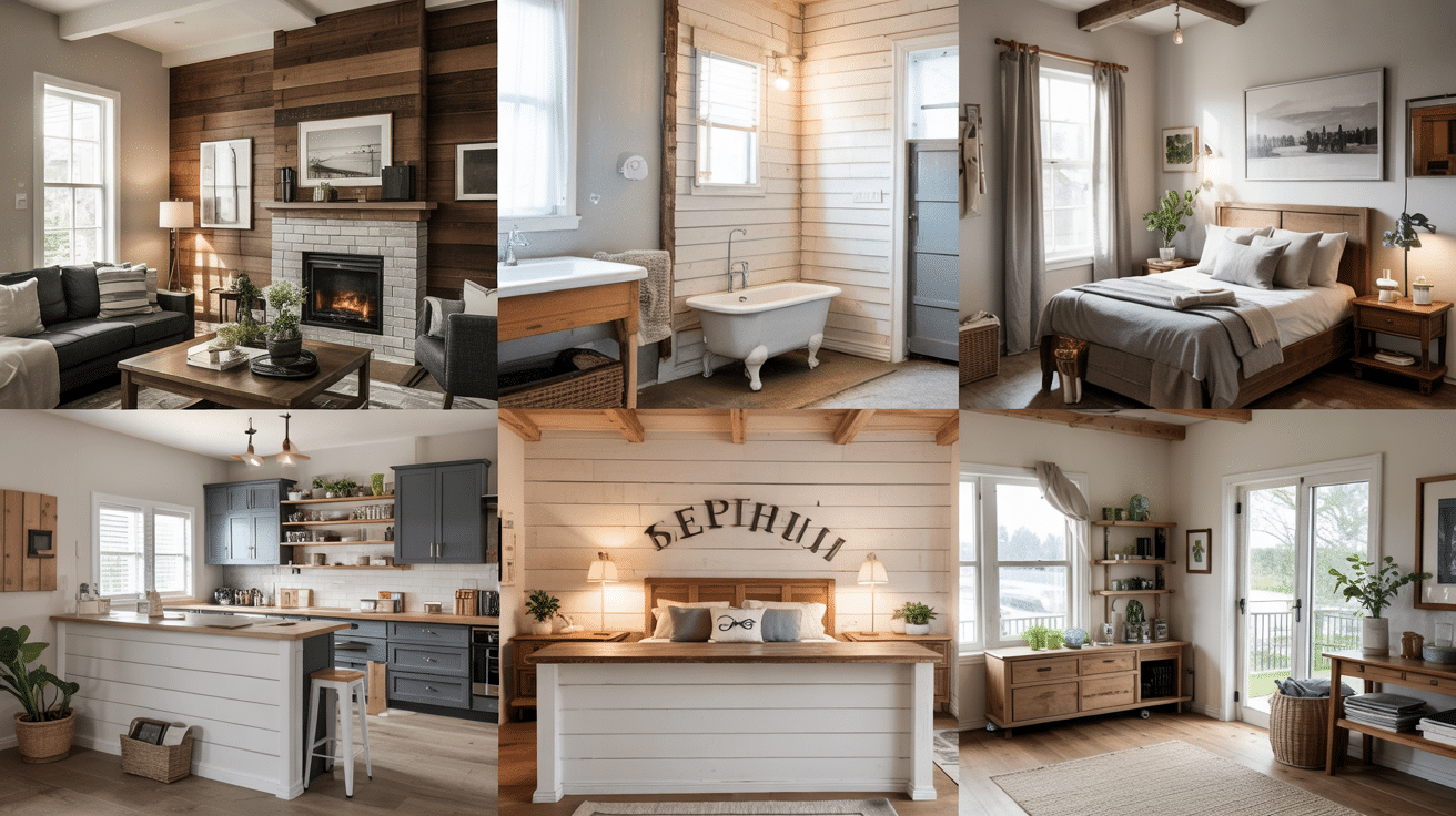 horizontal shiplap half wall