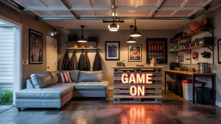 low budget garage man cave designs