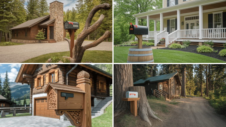 rustic mailbox post ideas
