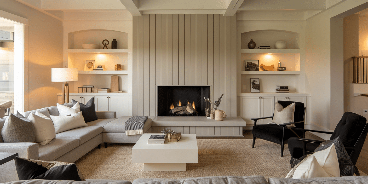 vertical shiplap fireplace