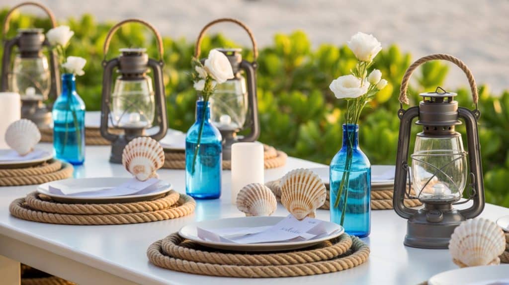 10. Nautical Rope and Shell Accents