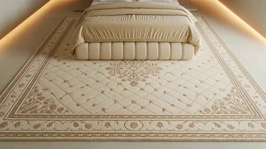 Beige Rug with Subtle Patterns to Add Interest
