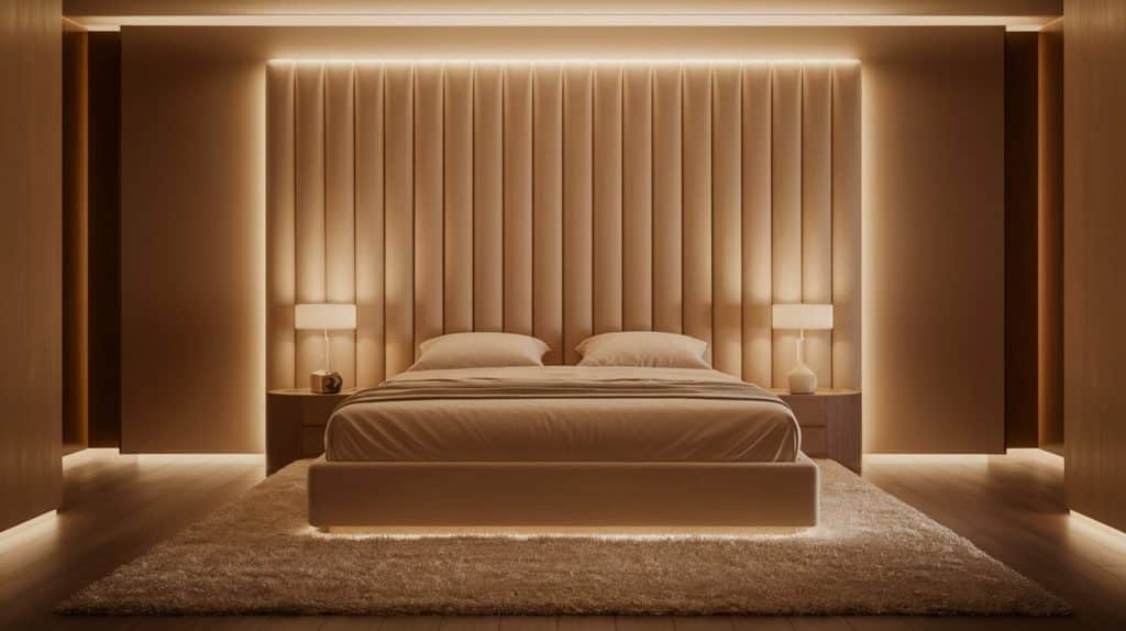 Beige Upholstered Headboard for Comfort and Style