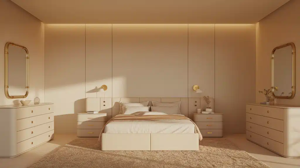 Beige and Gold Accents for a Touch of Luxury
