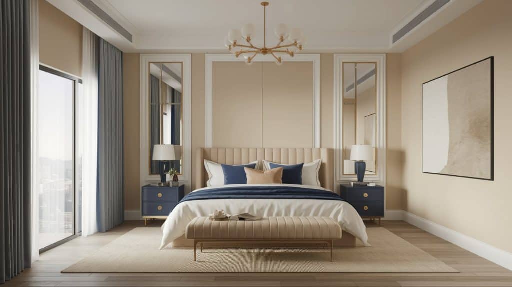 Beige and Navy Blue for a Classic Look