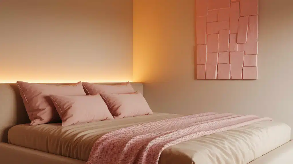 Beige and Pastel Pink Accents for Feminine Vibes