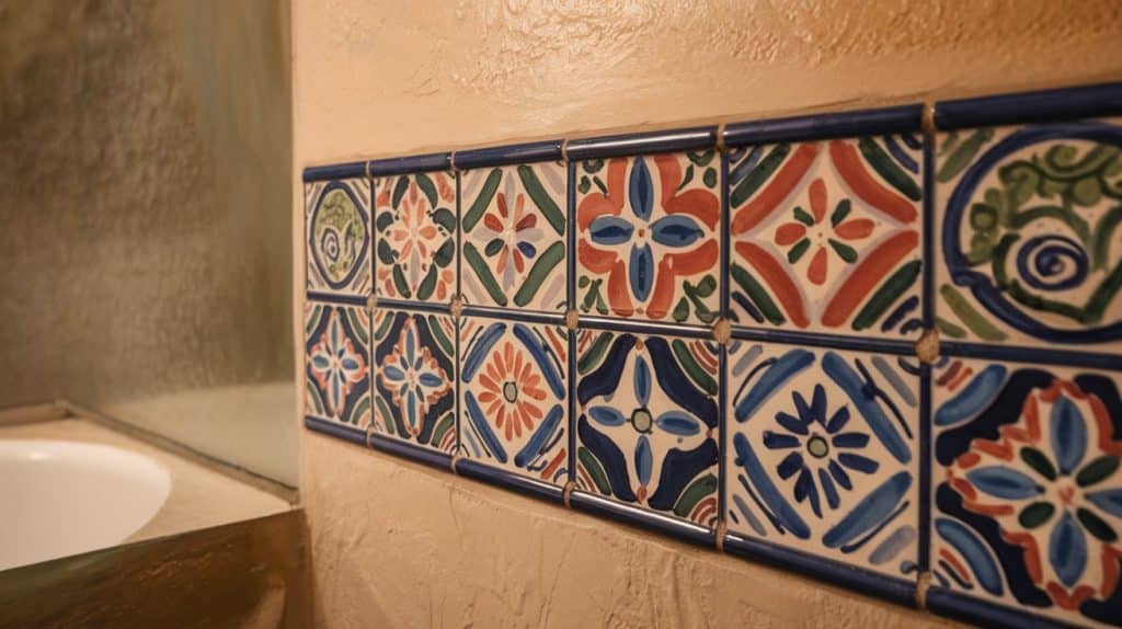 Ceramic or Porcelain Decorative Tiles Arranged as Art