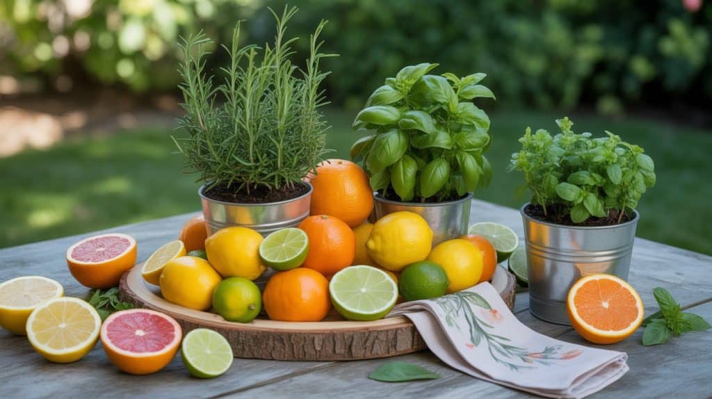Citrus and Herb Tablescape