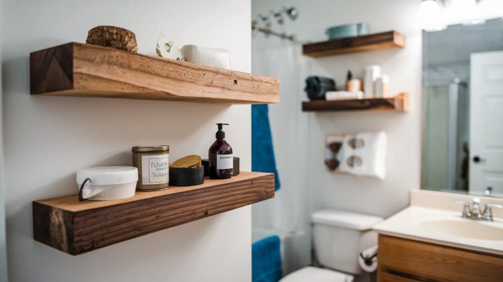 DIY Floating Shelves Made from Scrap Wood
