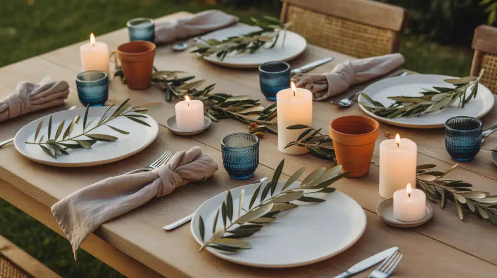Mediterranean-Inspired Olive Branch Settings
