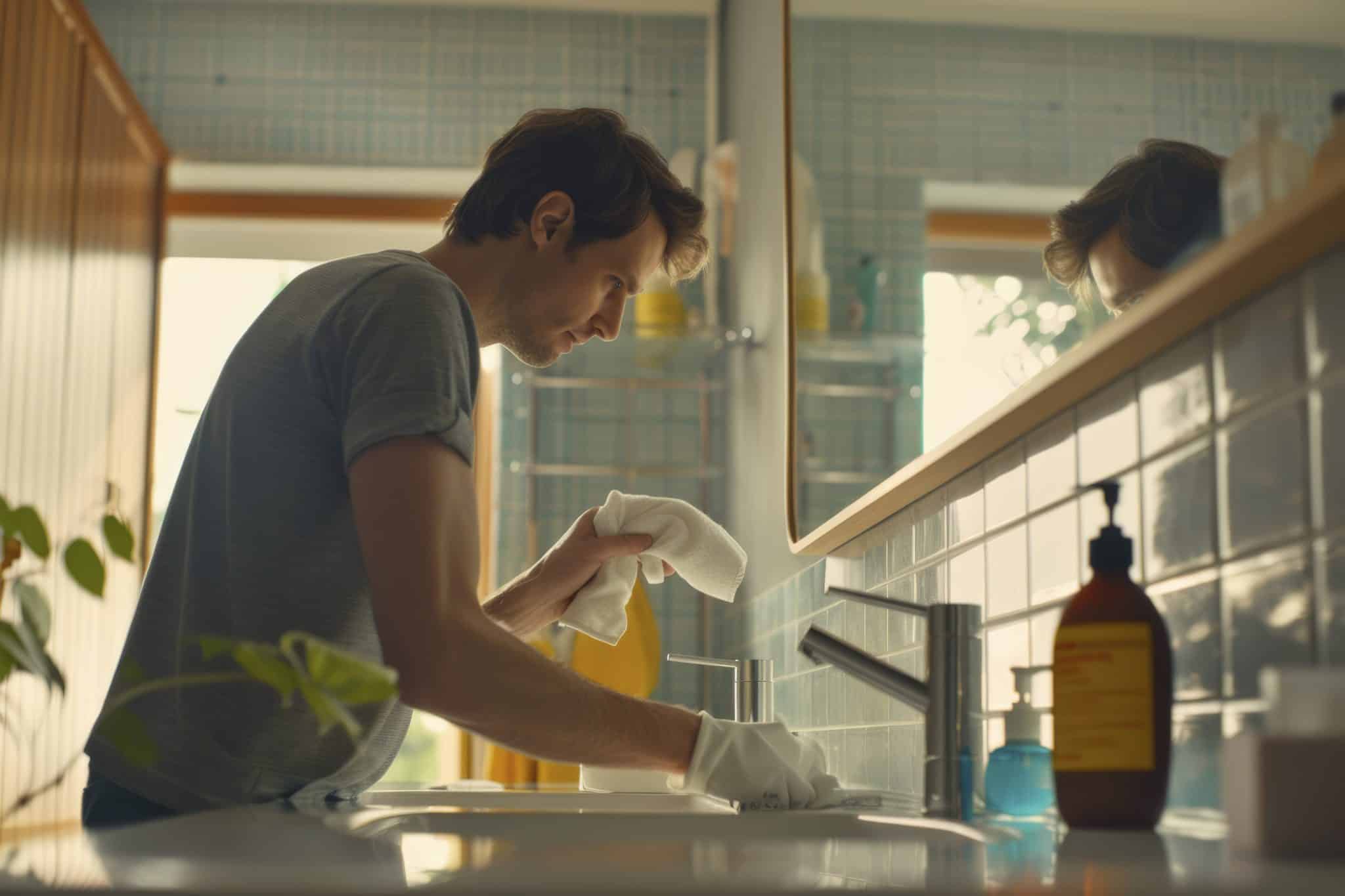 how to clean kitchen sink drain