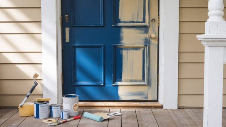 how to paint a front door without removing it