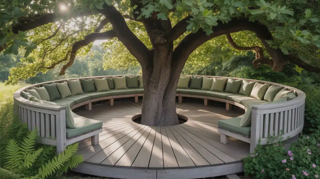 Bench Surrounding a Tree