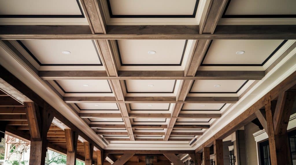 Coffered Ceiling with False Beams