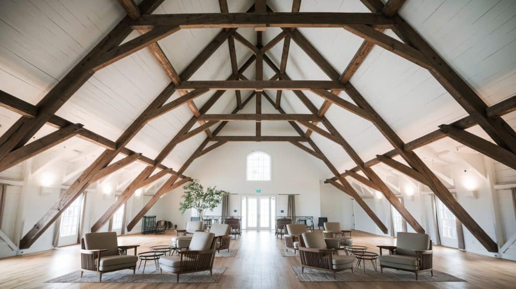 Exposed Beam Cathedral Ceiling