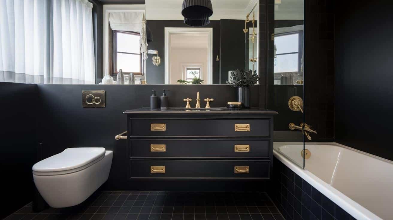 Floating_Black_Vanity_with_Brass_Handles