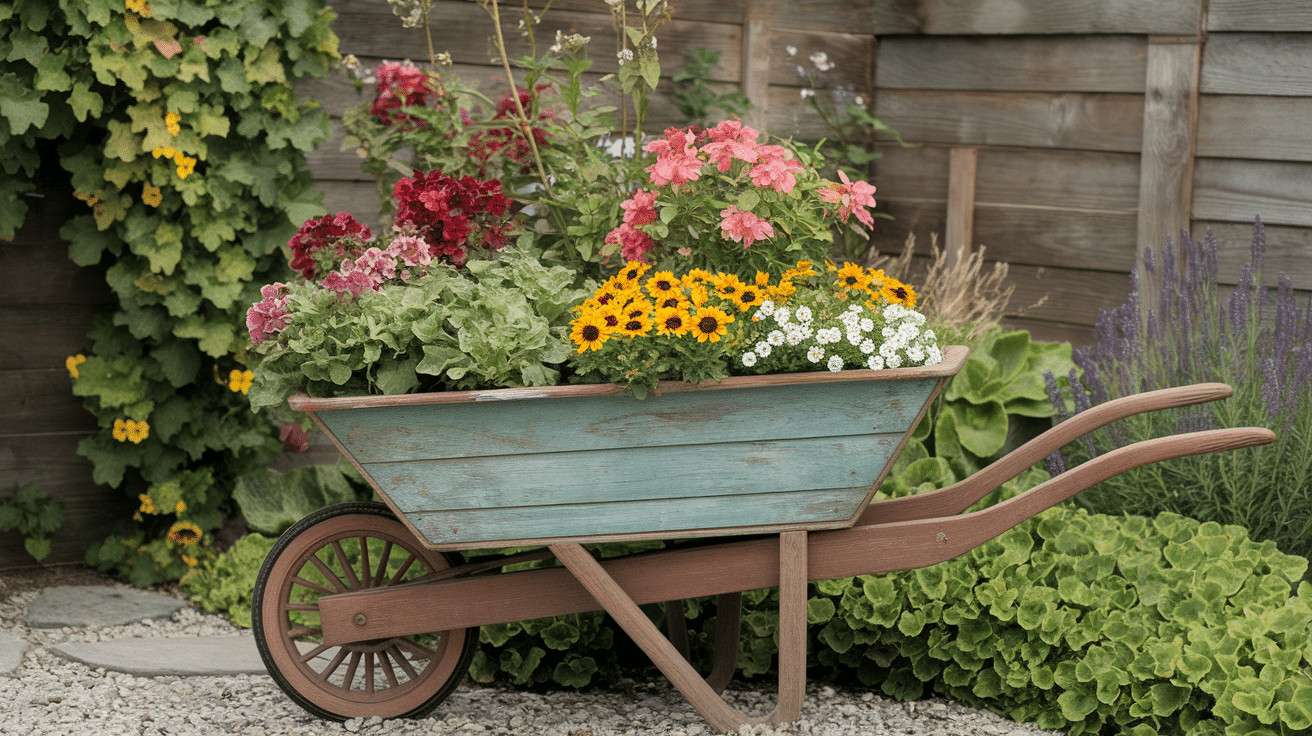 Idea_9_Vintage_Wheelbarrow_Planters