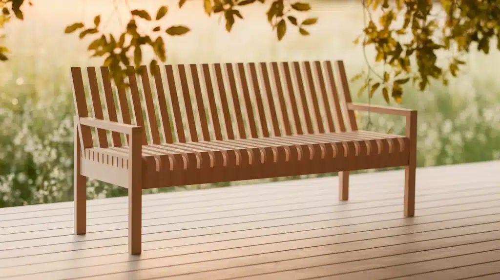 Minimalist Slat Bench
