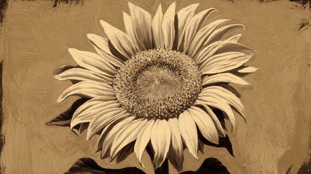 Monochrome_Sunflower_Study