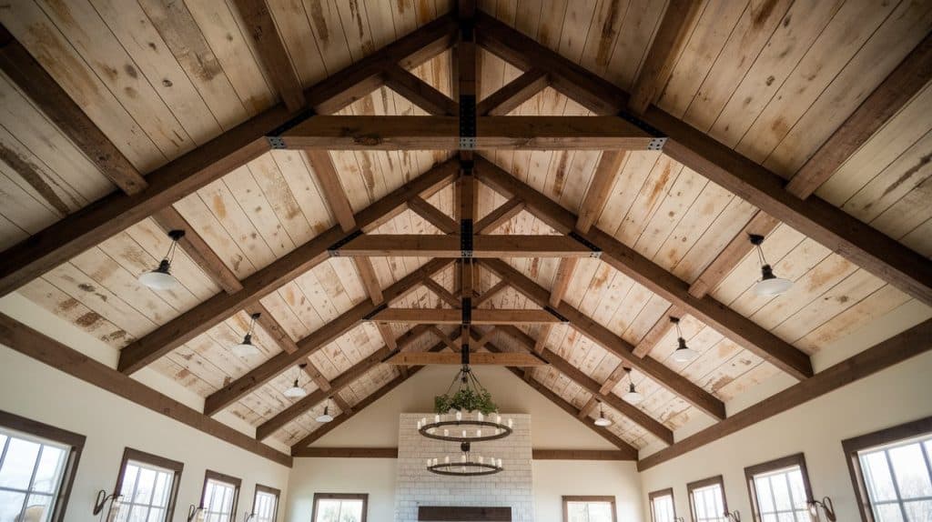Natural Wood Tongue and Groove Ceiling