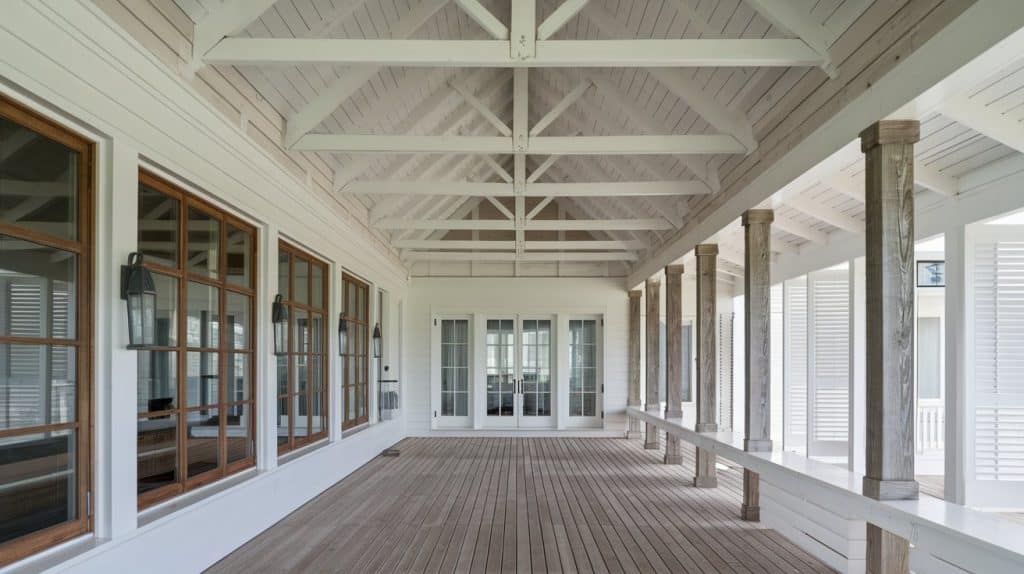 Painted White Rafters