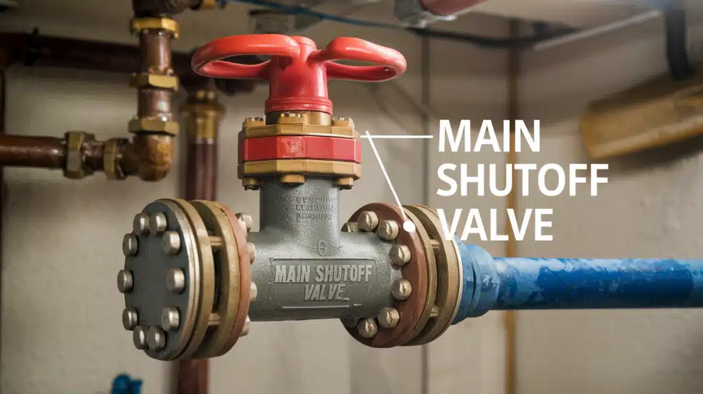 Partially Closed Main Shutoff Valve