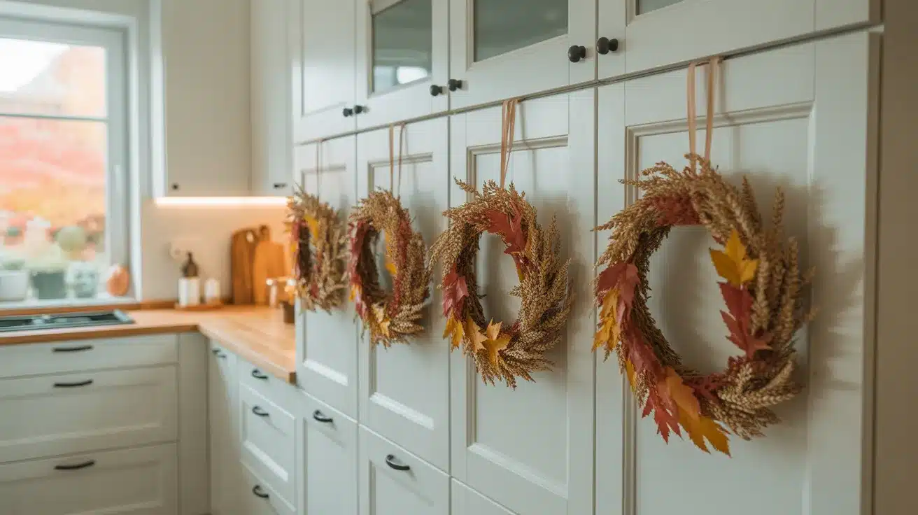 Seasonal_Wreaths_on_Cabinet_Doors