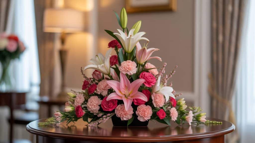 Triangular Flower Arrangement
