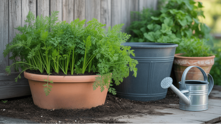 growing carrots in containers