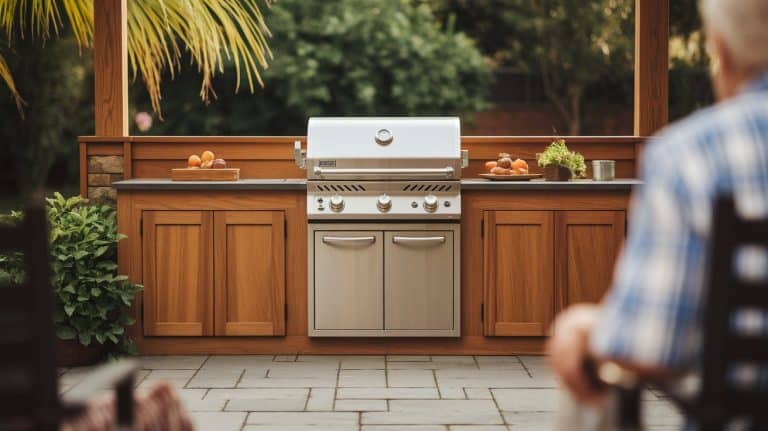 how to build a grill surround out of wood