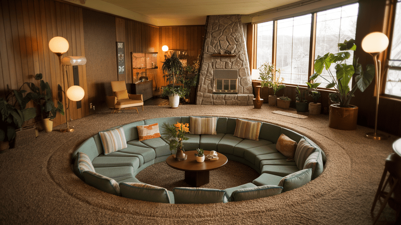 sunken living room 70s