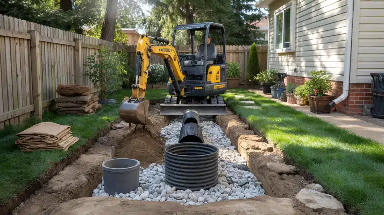 French Drain Installation- DIY Step-by-Step