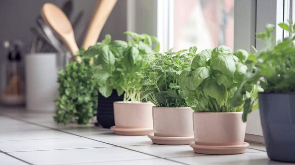 Fresh Herbs in Small Pots