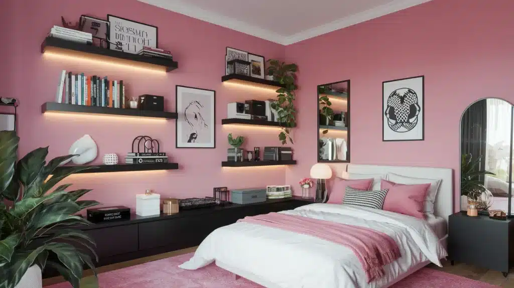 LED Backlit Shelving Units
