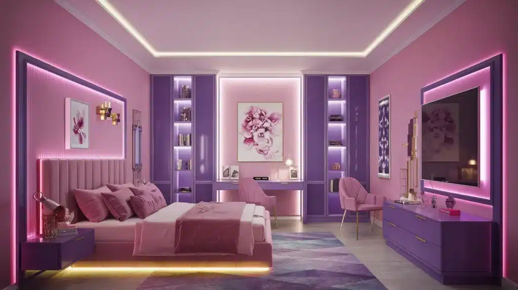 LED Strip Lights Behind Furniture
