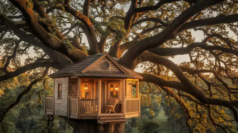 Travel Over the Wonders of an Enchanted Forest Treehouse